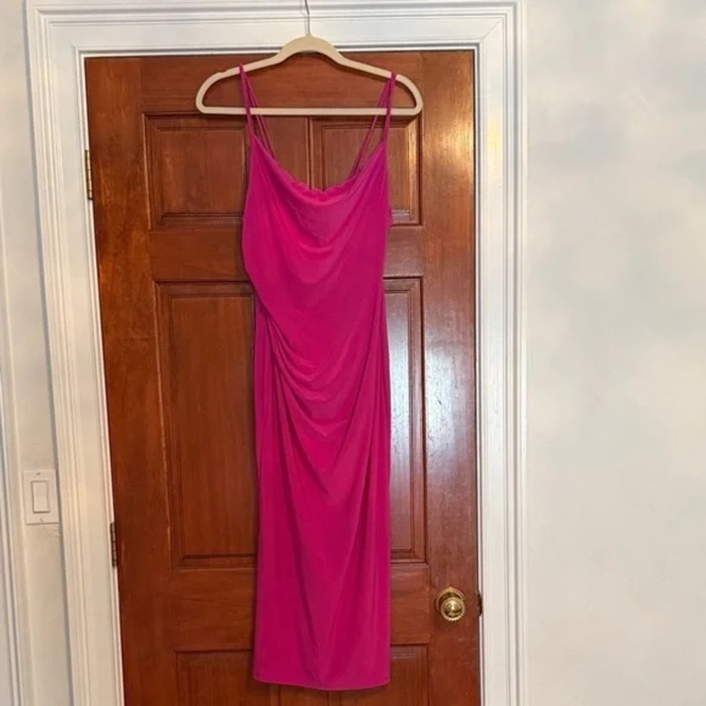 Zara Fuchsia Midi Dress